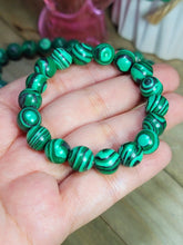 Load image into Gallery viewer, Elegant Malachite 10mm Beaded Bracelet - Enhance Your Style with Nature's Beauty
