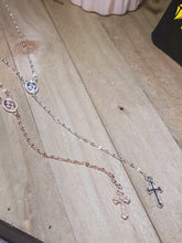 Load image into Gallery viewer, Rosary Necklace, Gold Rosary Necklaces ,Catholic Jewelry Plain Cross
