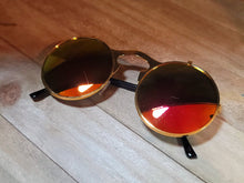 Load image into Gallery viewer, Steampunk Goggles Glasses Round Sunglasses Emo Retro Vintage Flip Up
