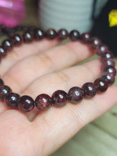 Load image into Gallery viewer, Garnet Crystal Bead Bracelet, Genuine Garnet Gemstone Bracelet 8mm
