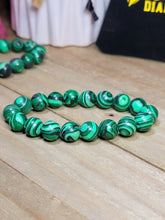 Load image into Gallery viewer, Elegant Malachite 10mm Beaded Bracelet - Enhance Your Style with Nature's Beauty