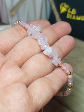 Load image into Gallery viewer, Rose Quartz Chip Adjustable Bracelet Handmade Bracelet~ Self Love