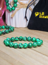 Load image into Gallery viewer, Elegant Malachite 10mm Beaded Bracelet - Enhance Your Style with Nature's Beauty