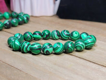 Load image into Gallery viewer, Elegant Malachite 10mm Beaded Bracelet - Enhance Your Style with Nature's Beauty