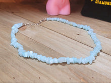 Load image into Gallery viewer, Blue Chalcedony Choker necklace Powerful necklace Healing Energy Crystal