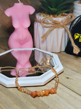 Load image into Gallery viewer, 4mm Carnelian Beaded Bracelet - Adjustable Size, Unisex