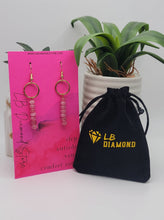 Load image into Gallery viewer, Handmade Strawberry Quartz Natural Drop Earrings , Stone Earrings