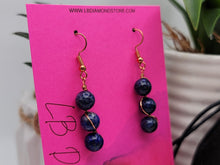 Load image into Gallery viewer, Handmade Lapis Lazuli Natural Drop Earrings , Stone Earrings