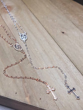Load image into Gallery viewer, Rosary Necklace, Gold Rosary Necklaces ,Catholic Jewelry Plain Cross
