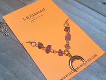 Load image into Gallery viewer, Amethyst Point Necklace Genuine Handmade Moon Amethyst ,