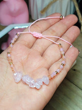Load image into Gallery viewer, Rose Quartz Chip Adjustable Bracelet Handmade Bracelet~ Self Love