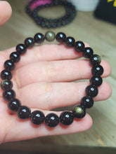 Load image into Gallery viewer, Black Obsidian 8mm bracelet Healing Crystal Genuine Beautiful
