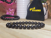 Load image into Gallery viewer, Black Obsidian 8mm bracelet Healing Crystal Genuine Beautiful