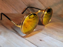 Load image into Gallery viewer, Steampunk Goggles Glasses Round Sunglasses Emo Retro Vintage Flip Up