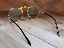 Load image into Gallery viewer, Steampunk Goggles Glasses Round Sunglasses Emo Retro Vintage Flip Up
