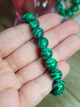 Load image into Gallery viewer, Elegant Malachite 10mm Beaded Bracelet - Enhance Your Style with Nature's Beauty