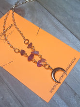 Load image into Gallery viewer, Amethyst Point Necklace Genuine Handmade Moon Amethyst ,