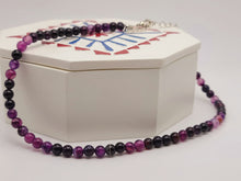 Load image into Gallery viewer, Amethyst Choker Necklace Silver tone Gorgeous Choker 4mm Beads