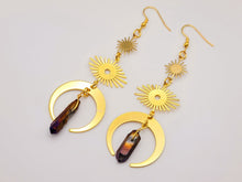 Load image into Gallery viewer, Celestial Aura Quartz Earrings Handmade, Cute earrings