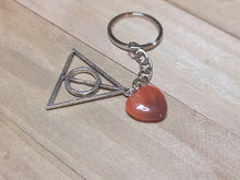 Load image into Gallery viewer, Carnelian Natural Healing Stone Keychain For Protection