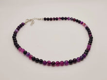 Load image into Gallery viewer, Amethyst Choker Necklace Silver tone Gorgeous Choker 4mm Beads