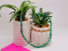 Load image into Gallery viewer, Green Aventurine Choker Necklace Silver tone Gorgeous Choker 4mm Beads