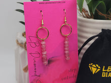 Load image into Gallery viewer, Handmade Strawberry Quartz Natural Drop Earrings , Stone Earrings
