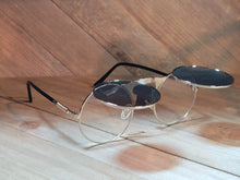Load image into Gallery viewer, Steampunk Goggles Glasses Round Sunglasses Emo Retro Vintage Flip Up Blue