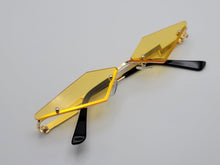 Load image into Gallery viewer, Triangle Wing Edge Rimless Slim Cat-Eye Sunglasses Trendy sunglasses Vintage Sunglasses Retro Punk