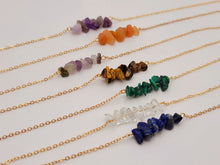 Load image into Gallery viewer, Natural Handmade Crystal Necklace Gold Tone Amethyst, Carnelian, & more