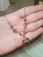 Load image into Gallery viewer, Amethyst Point Necklace Genuine Handmade Moon Amethyst ,