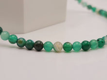 Load image into Gallery viewer, Green Aventurine Choker Necklace Silver tone Gorgeous Choker 4mm Beads