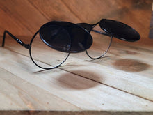 Load image into Gallery viewer, Steampunk Goggles Glasses Round Sunglasses Emo Retro Vintage Flip Up