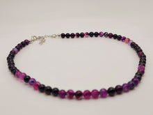 Load image into Gallery viewer, Amethyst Choker Necklace Silver tone Gorgeous Choker 4mm Beads