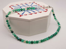 Load image into Gallery viewer, Green Aventurine Choker Necklace Silver tone Gorgeous Choker 4mm Beads