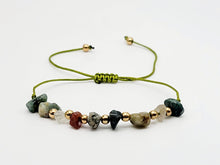Load image into Gallery viewer, Unakite Adjustable Bracelet - Beautiful Chip Beaded Jewelry Gift for Her or Him