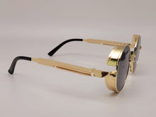 Load image into Gallery viewer, Steampunk Goggles Glasses Round Sunglasses Emo Retro Vintage