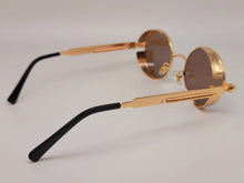 Load image into Gallery viewer, Steampunk Goggles Glasses Round Sunglasses Emo Retro Vintage