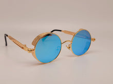 Load image into Gallery viewer, Steampunk Goggles Glasses Round Sunglasses Emo Retro Vintage