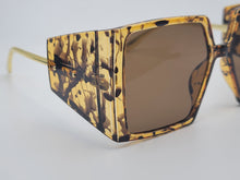Load image into Gallery viewer, Tea Colored Big Rectangle Unisex Luxury Sunglasses Vintage Punk Oversized