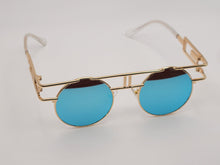Load image into Gallery viewer, Steampunk Goggles Glasses Round Sunglasses Emo Retro Vintage