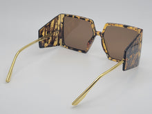 Load image into Gallery viewer, Tea Colored Big Rectangle Unisex Luxury Sunglasses Vintage Punk Oversized