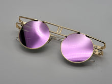 Load image into Gallery viewer, Steampunk Goggles Glasses Round Sunglasses Emo Retro Vintage
