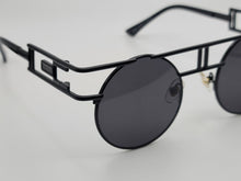 Load image into Gallery viewer, Steampunk Goggles Glasses Round Sunglasses Emo Retro Vintage