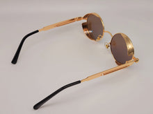 Load image into Gallery viewer, Steampunk Goggles Glasses Round Sunglasses Emo Retro Vintage
