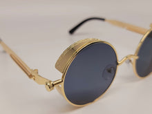 Load image into Gallery viewer, Steampunk Goggles Glasses Round Sunglasses Emo Retro Vintage