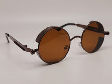 Load image into Gallery viewer, Steampunk Goggles Glasses Round Sunglasses Emo Retro Vintage