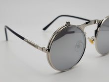Load image into Gallery viewer, Steampunk Goggles Glasses Round Sunglasses Emo Retro Vintage Flip Up