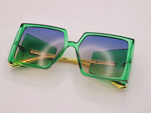 Load image into Gallery viewer, Oversized Big Rectangle Unisex Luxury Sunglasses Vintage Punk Oversized