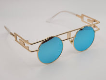 Load image into Gallery viewer, Steampunk Goggles Glasses Round Sunglasses Emo Retro Vintage